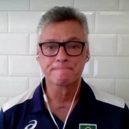 Renan Dal Zotto, técnico da seleção brasileira de vôlei - Reprodução/TV Globo