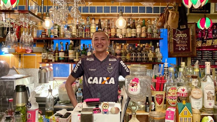 Go Shukuguchi é torcedor do Cerezo Osaka e, no Brasil, tem simpatia pelo Atlético-MG - Juliana Sayuri