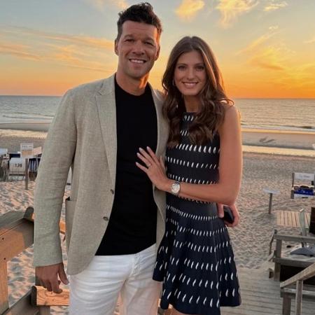 Ex-jogador alemão Michael Ballack posa ao lado da modelo Sophia Schneiderhan, sua namorada Ex-jogador alemão Michael Ballack posa ao lado da modelo Sophia Schneiderhan, sua namorada