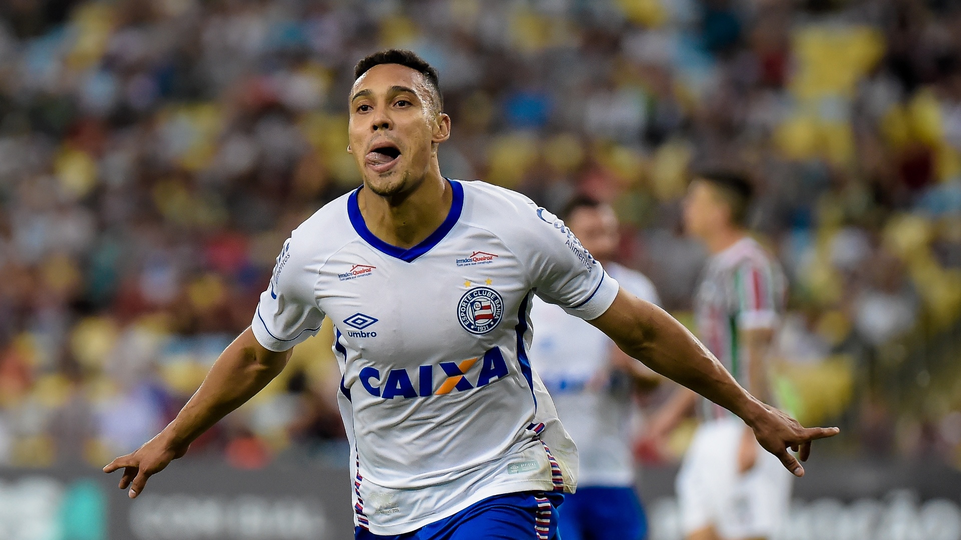 Edigar Junio comemora gol de empate do Bahia sobre o Fluminense