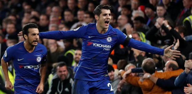 Morata comemora gol marcado com a camisa do Chelsea - Reuters/Matthew Childs