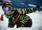 Vasilisa Ermakova, a russa de 6 anos que brilha nos esportes radicais - Alexander Nemenov/AFP