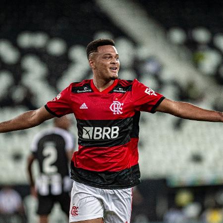 Rodrigo Muniz comemora seu gol nos 2 a 0 -  Marcelo Cortes / Flamengo