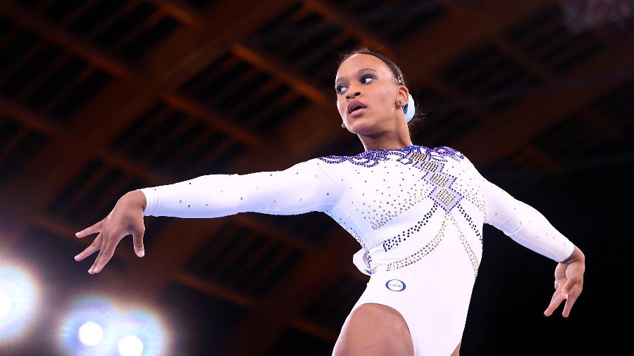 Rebeca Andrade durante apresentação nas Olimpíadas - Lindsey Wasson/Reuters