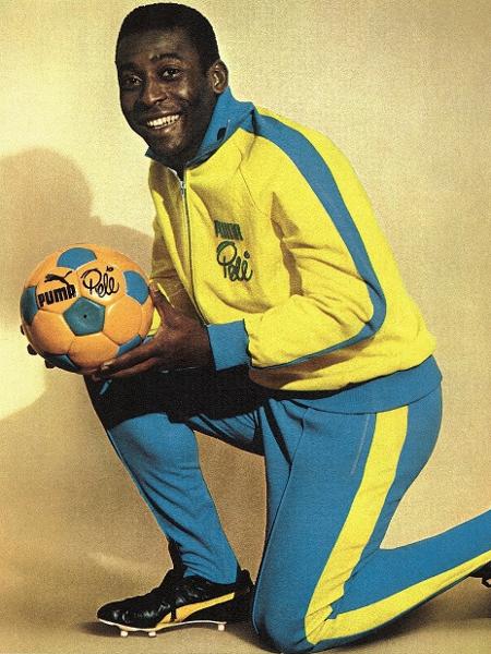 Pelé como garoto-propaganda da Puma, em anúncio de 1970 - Divulgação