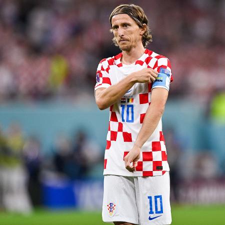 Luka Modric, da Croácia, em ação contra a Bélgica na fase de grupos da Copa do Qatar - Pablo Morano/BSR Agency/Getty Images - Pablo Morano/BSR Agency/Getty Images