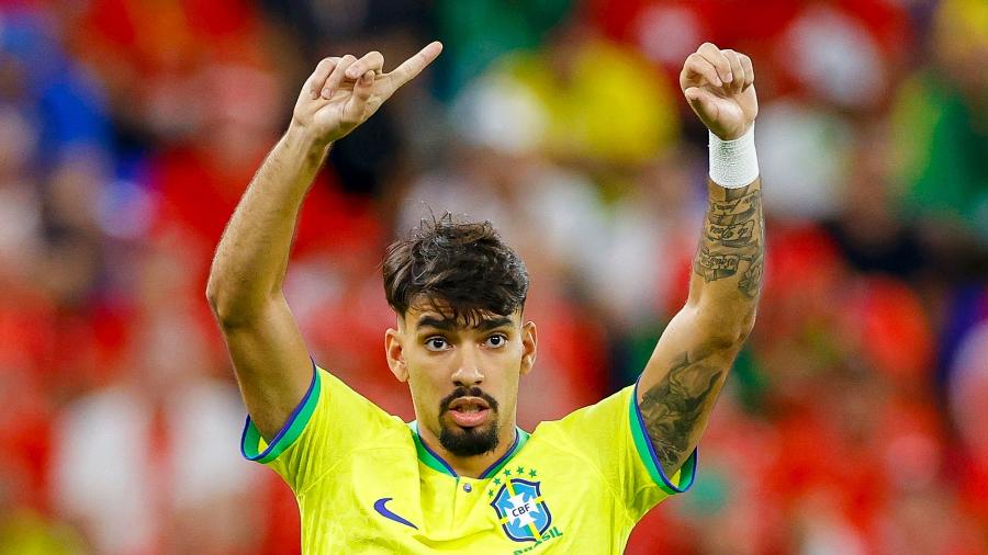 Lucas Paquetá, da seleção brasileira, fez seu primeiro gol em Copa contra a Coreia - Matteo Ciambelli/DeFodi Images via Getty Images