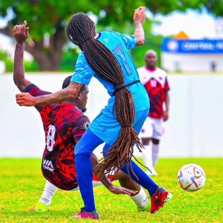 Aedan Scipio, atacante de Anguilla, durante amistoso pela seleção