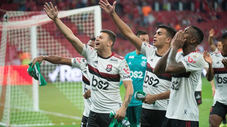 Hugo Moura e Reinier são jovens da base e integram o elenco em 2019 - Alexandre Vidal/Flamengo