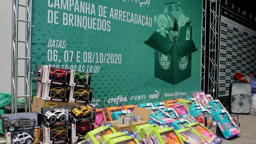 Palmeiras fez campanha para doação de brinquedos no dia das crianças - Divulgação