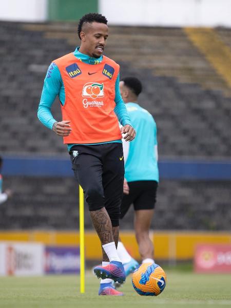 Éder Militão durante treino da seleção brasileira no Equador - Lucas Figueiredo/CBF - Lucas Figueiredo/CBF