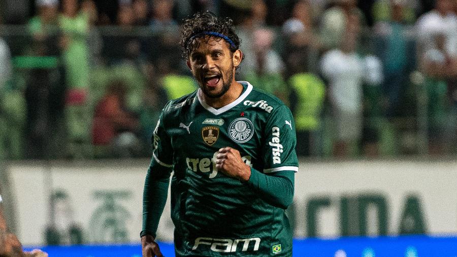 Scarpa abre o placar para o Palmeiras contra o América-MG, pelo Brasileirão - Alessandra Torres/AGIF