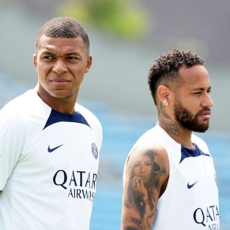 Mbappé e Neymar, do Paris Saint-Germain