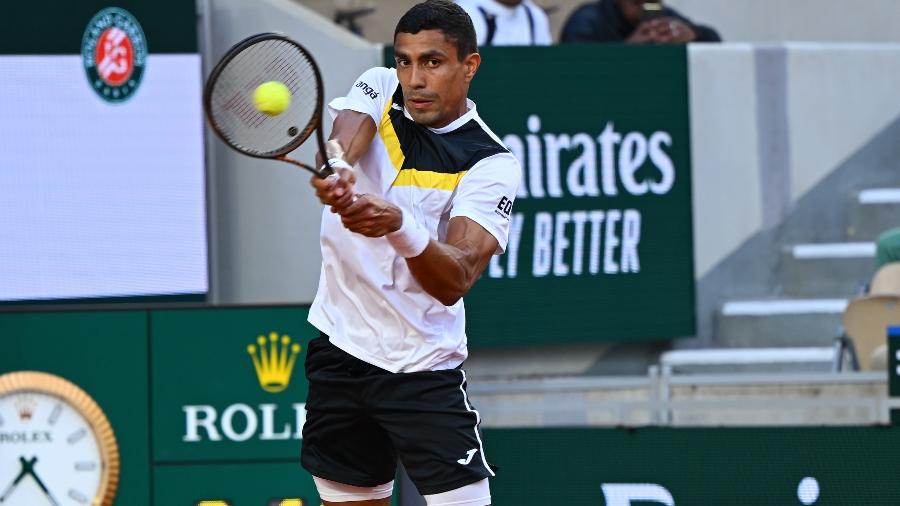 Thiago Monteiro na primeira rodada do qualifying de Roland Garros 2024