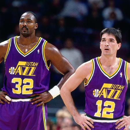 Karl Malone e John Stockton comandaram ótimos times no Utah Jazz de 1985 a 2003, mas nunca foram campeões da NBA