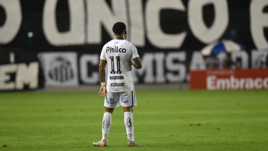 Marinho marcou o gol do Santos contra a Ponte Preta, mas acabou expulso do jogo depois - Ivan Storti/Santos FC