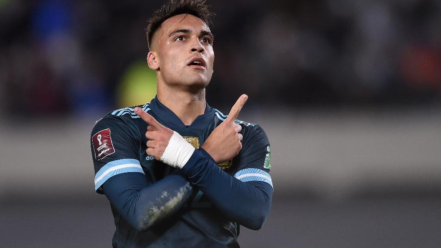 Lautaro Martinez abre o placar para a Argentina contra o Peru nas Eliminatórias - GettyImages