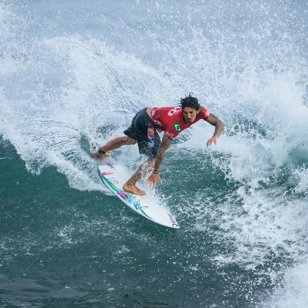 Gabriel Medina foi o primeiro brasileiro eliminado na etapa de Saquarema - Aaron Hughes/World Surf League via Getty Images