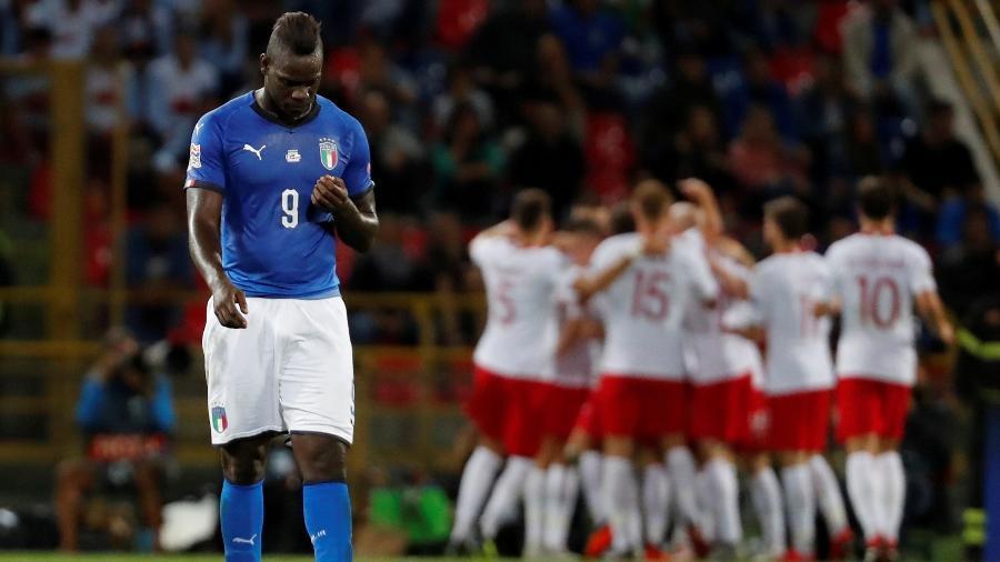 Mario Balotelli, durante Itália x Polônia - REUTERS/Stefano Rellandini