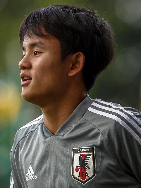 Takefusa Kubo participa de treino da seleção do Japão - Miguel Schincariol/AFP