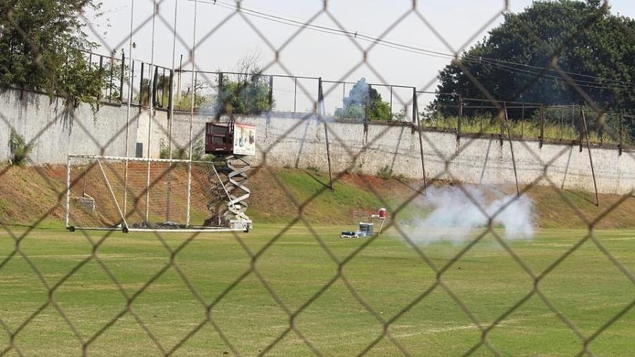 Morteiro explode no gramado do CT da Ponte Preta - PontePress