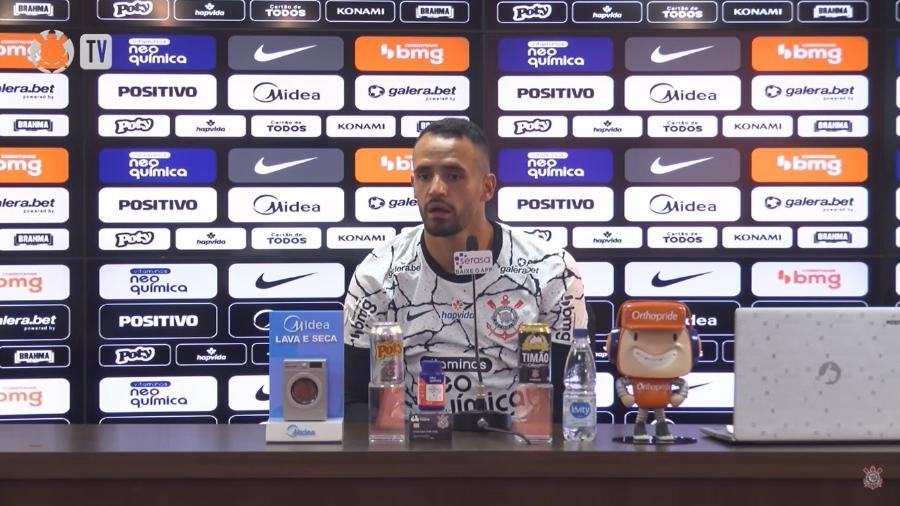 Renato Augusto em sua apresentação no Corinthians - Reprodução/Corinthians TV