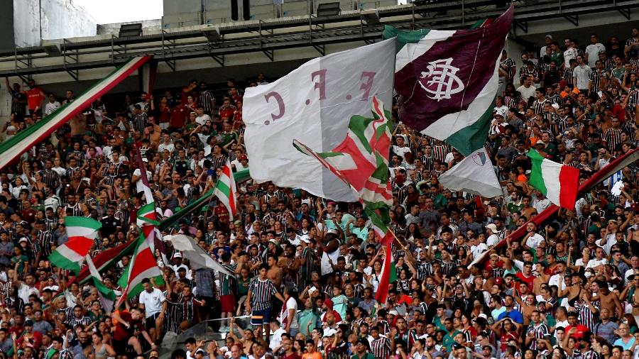 Torcida do Fluminense no Maracanã, na semifinal contra o Botafogo Torcida do Fluminense no Maracanã, na semifinal contra o Botafogo