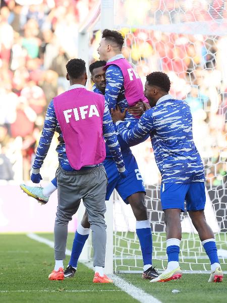 Mohamed Kanno comemora após marcar pelo Al Hilal no Mundial - David Ramos - FIFA/FIFA via Getty Images