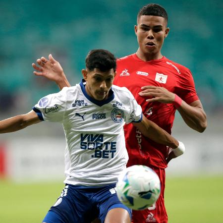 Erick Pulga em ação durante jogo entre Bahia e América de Cali na Sul-Americana Erick Pulga em ação durante jogo entre Bahia e América de Cali na Sul-Americana