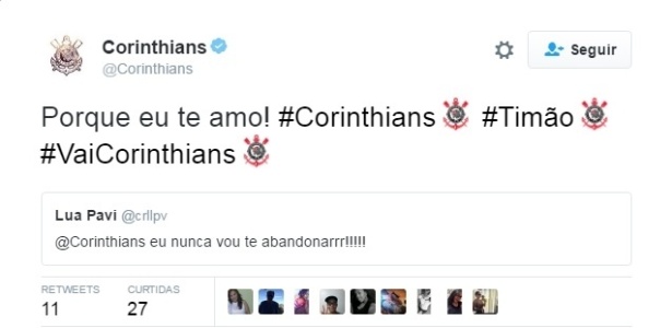 Corinthians ganhou emoji em rede social  - Reprodução/Twitter