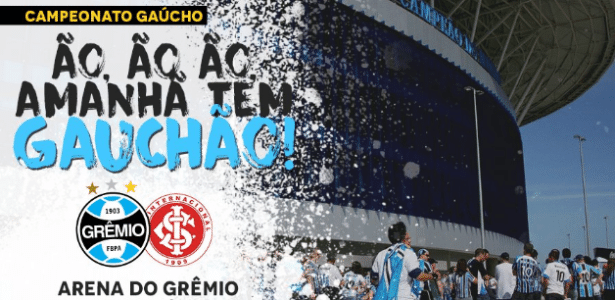 Chamada do clássico Gre-Nal feita pela comunicação do Grêmio é provocativa - Reprodução