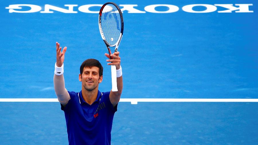 Djokovic em torneio de exibição antes do Aberto da Austrália - DAVID GRAY/REUTERS
