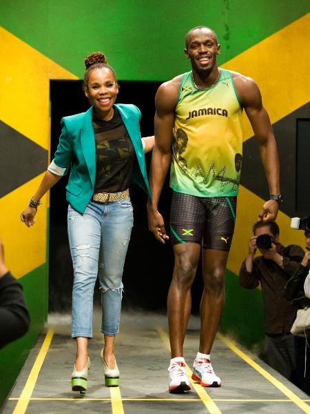 Cedella Marley posa com Usain Bolt - Daniel Hambury/PA Images via Getty Images