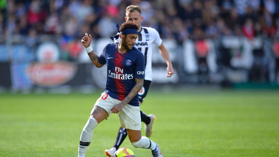 Neymar em jogo contra o Angers, seu último com a camisa do PSG - Aurelien Meunier - PSG/PSG via Getty Images