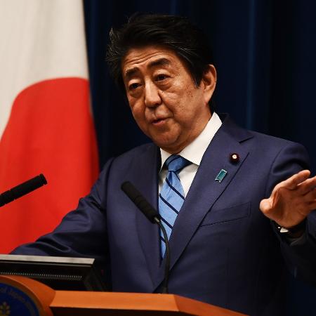 O primeiro-ministro Shinzo Abe - Charly Triballeau/AFP