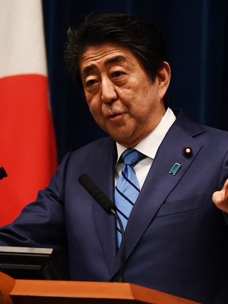 O primeiro-ministro Shinzo Abe - Charly Triballeau/AFP