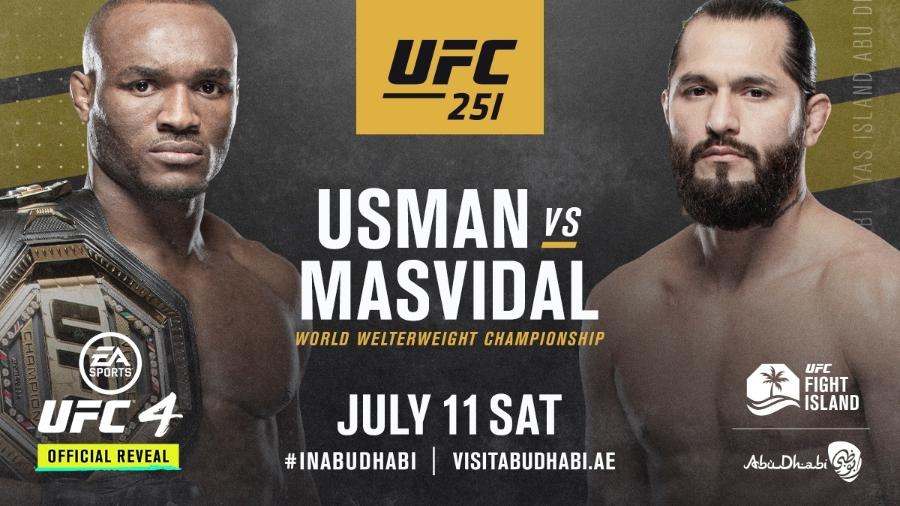 Cartaz da luta Usman x Masvidal, do UFC - Reprodução