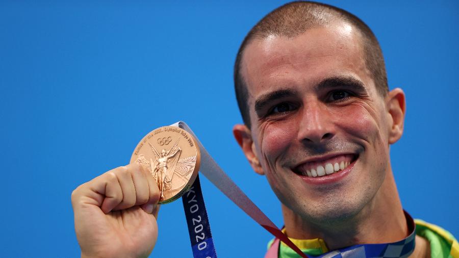 Bruno Fratus conquistou a medalha de bronze nos 50m livre nas Olimpíadas de Tóquio - Reuters