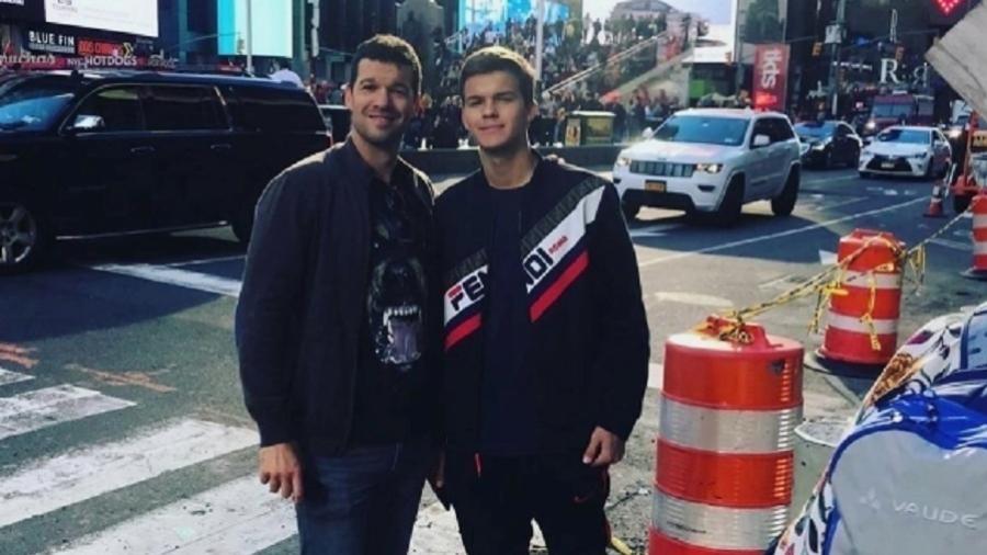 Michael Ballack e um de seus filhos, Emilio, em foto publicada no Instagram; jovem morreu em acidente de moto - Reprodução/Instagram