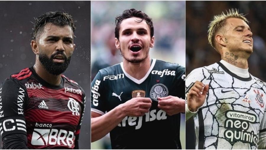 Flamengo, Palmeiras e Corinthians saberão seus grupos na Libertadores nesta sexta-feira - Montagem/UOL Esporte