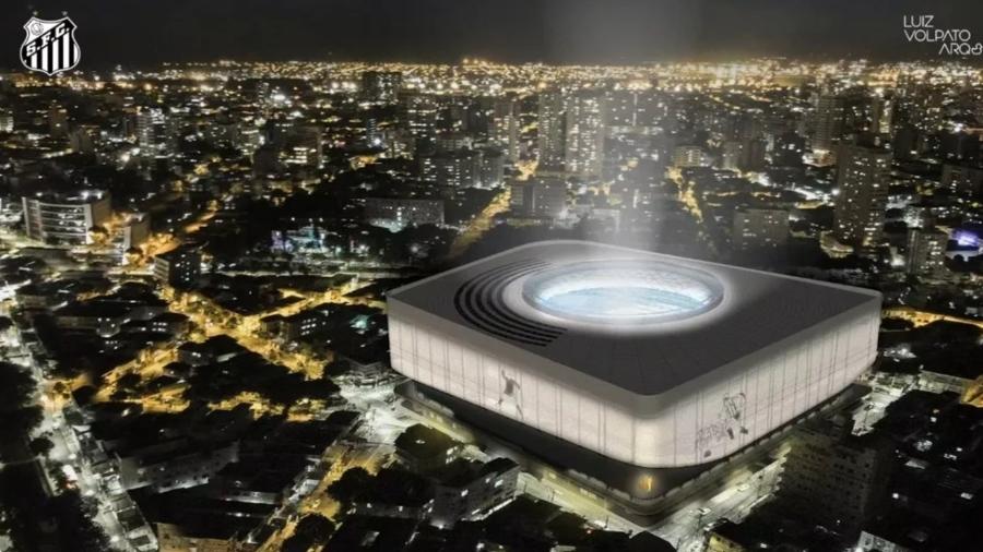 Projeto da arena do Santos em parceria com a WTorre - Divulgação