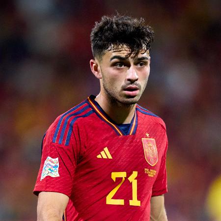 Pedri em ação pela seleção da Espanha - Alex Caparros/Getty Images