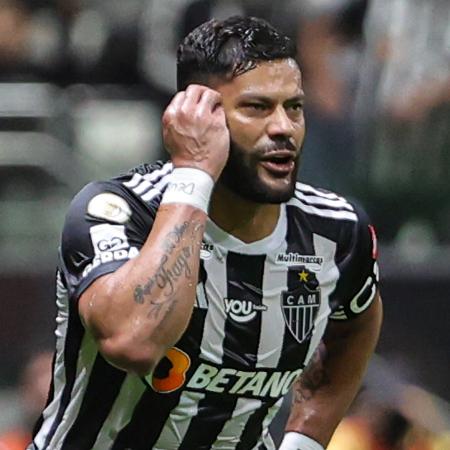 Hulk reclama durante Atlético-MG x Palmeiras, duelo do Campeonato Brasileiro