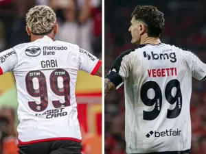 Gabigol e Vegetti: camisas 99 de Flamengo e Vasco têm fases contrastantes