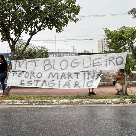 Torcedores do Santos protestam contra diretoria - Reprodução/X/sfc_peixee