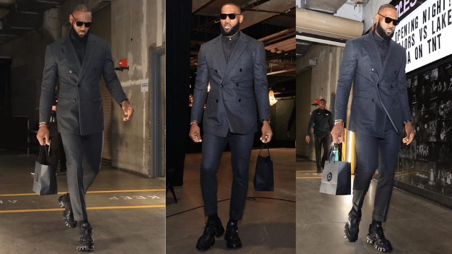  LeBron James chegando ao Staples Center (900-506) - Instagram