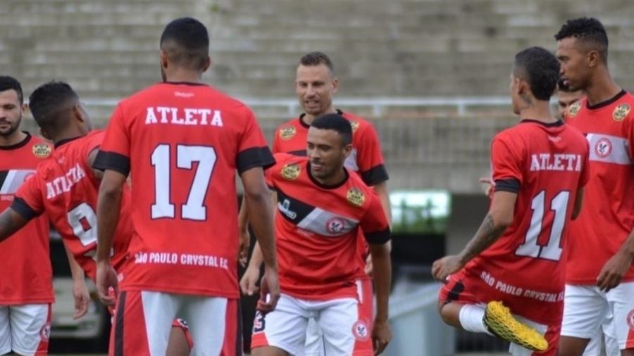 Jogadores do São Paulo Crystal, durante treino - Reprodução/Instagram