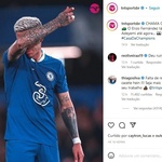 Thiago Silva criticou a postagem feita pelo canal TNT Sports sobre o companheiro de Chelsea Enzo Fernández - undefined