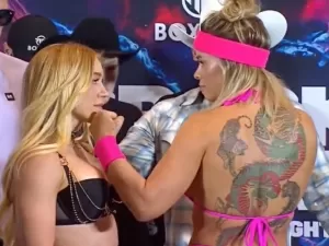 Ex-UFC vs atriz pornô! Saiba como assistir Paige VanZant contra Elle Brooke
