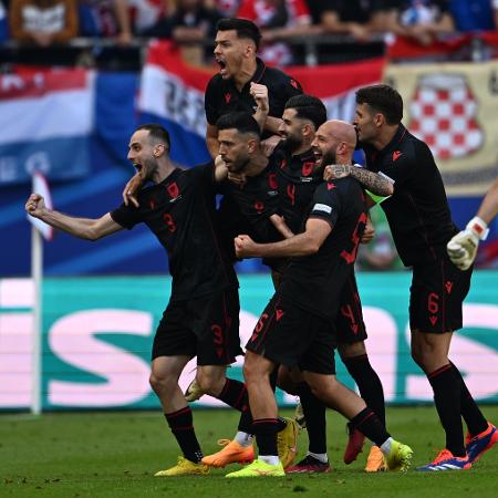 Albânia comemora empate com a Croácia pela Eurocopa